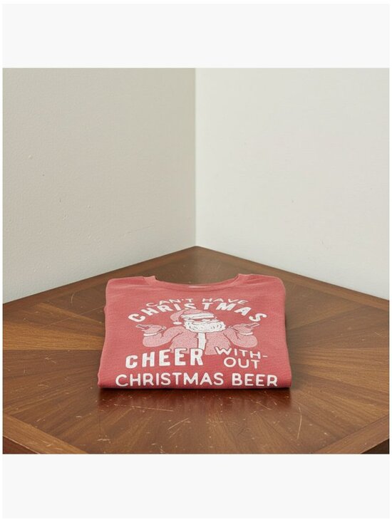 Other - Cotton Blend Funny Christmas Beer Santa T-Shirt Regular Fit